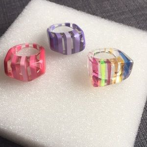 Set of 3 chunky rings